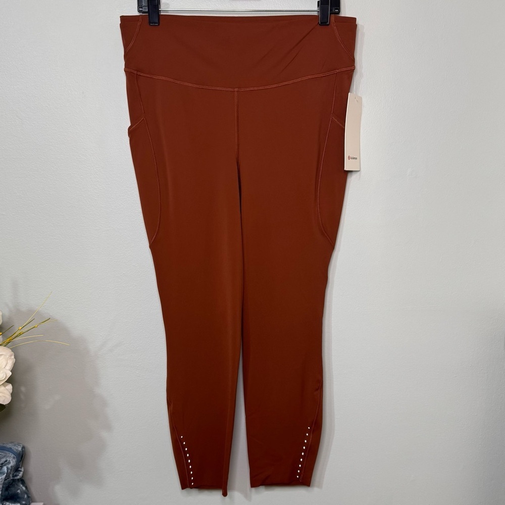 Lululemon Fast & Free High Rise Tights Athletic Leggings Dark Terracotta 14 NWT - Picture 10 of 12